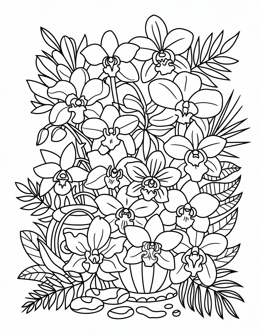 Tropical Orchid Arrangement